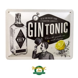 26168 Metal Plate 15x20sm - Gin Tonic